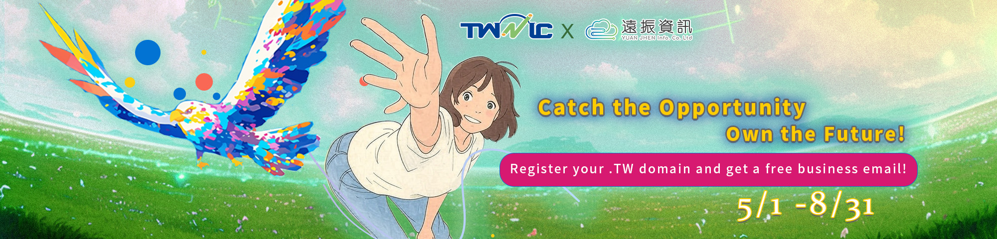 Register a .TW Domain – Get a Free Email Account!