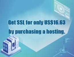 Get SSL for only US$16.63 by purchasing a hosting.