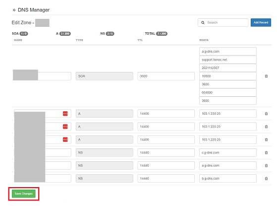 Change DNS settings – Add DNS Records | Yuan-Jhen